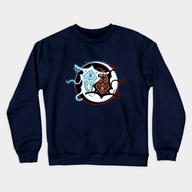 Raava x Vaatu - Yin Yang Crewneck Sweatshirt by Cattoc_C